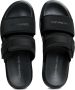 Calvin Klein Jeans Zwarte Dubbele Bar Platte Sandaal Black Heren - Thumbnail 14