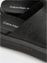 Calvin Klein Jeans Zwarte Platte Sandaal Webbing Black Dames - Thumbnail 7