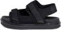 Calvin Klein Jeans Zwarte Velcro Platte Sandalen voor Mannen Black Heren - Thumbnail 7