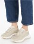 Calvin Klein Lace-Up Sneakers Grijs Logo Textiel Beige Dames - Thumbnail 6