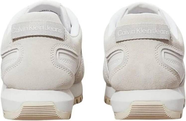 Calvin Klein Leren Hardloopschoenen Toothy Wit White Dames
