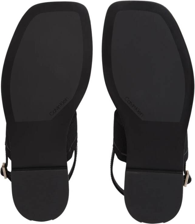 Calvin Klein Leren Platte Sandalen