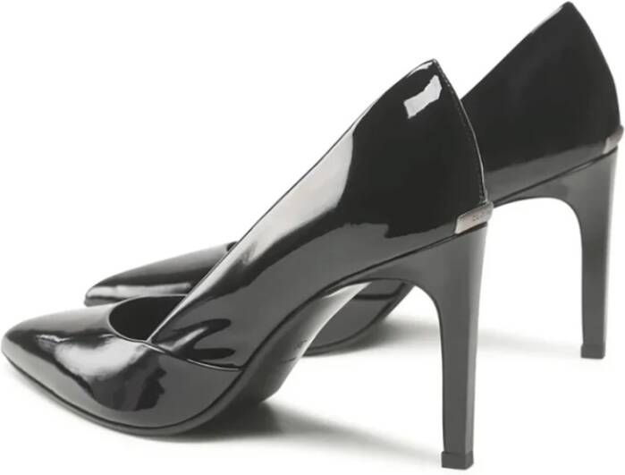 Calvin Klein Leren Sneakers Black Dames