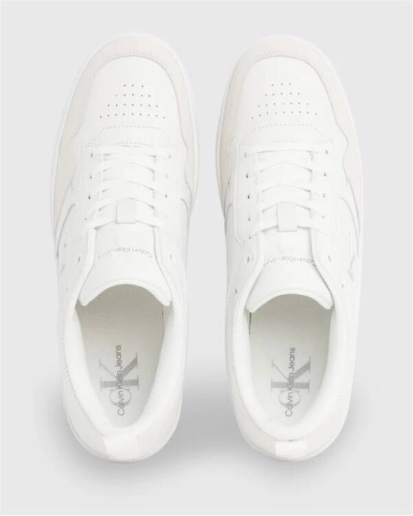 Calvin Klein Leren Sneakers White Heren