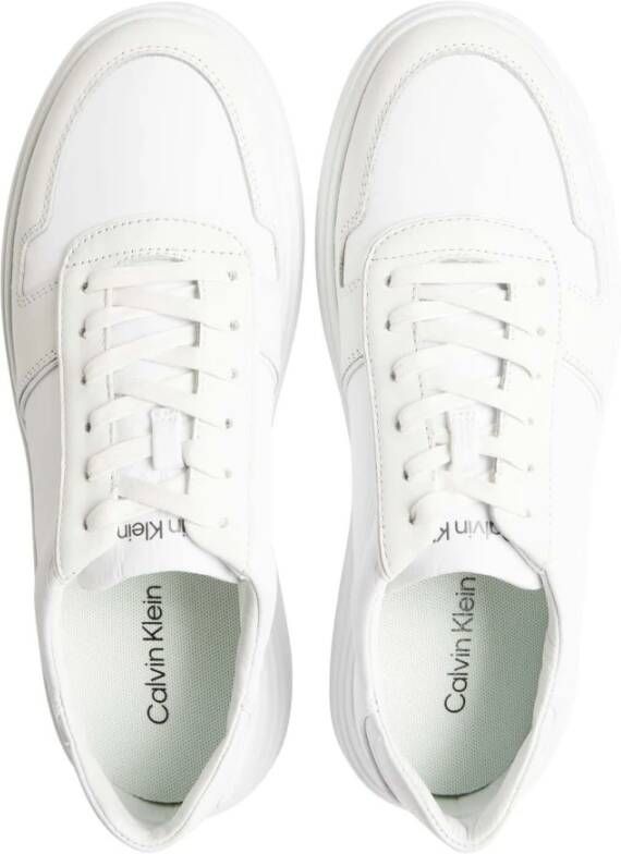 Calvin Klein Leren Sneakers White Heren