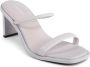 Calvin Klein Leren Twee-band Sandalen Beige Model - Thumbnail 2