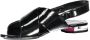 Calvin Klein Platte Gekruiste Voorkant Logo Sandaal Zwart Black Dames - Thumbnail 3