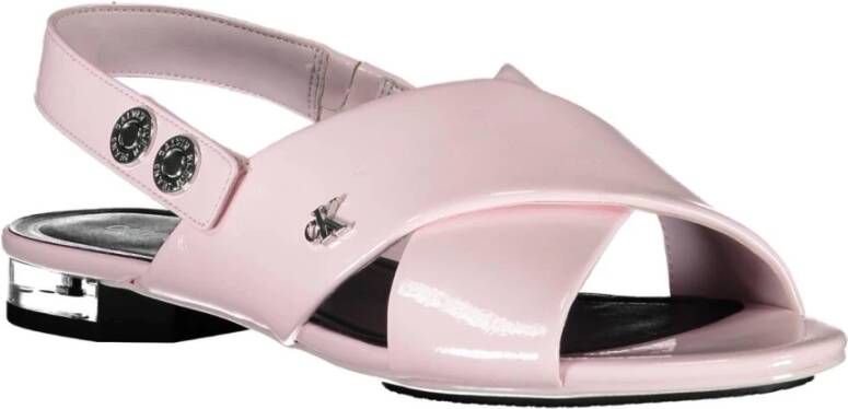 Calvin Klein Platte Rose Sandalen voor Vrouwen Roze Dames