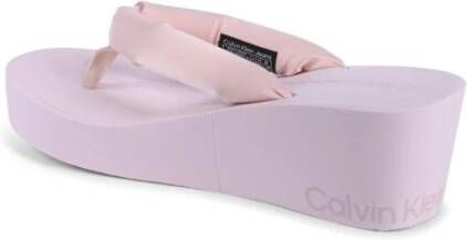 Calvin Klein Roze Platform Wedge Teenslipper