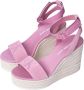 Calvin Klein Sleehaksandaaltjes WEDGE SANDAL SU MG BTW zomerschoen sandaal keilhak met klittenbandjes - Thumbnail 9
