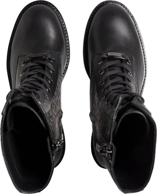 Calvin Klein rubber sole combat boot Zwart Dames