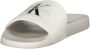 Calvin Klein Badslippers SLIDE MONOGRAM zomerschoen slippers badschoens strandschoen met logo-opschrift - Thumbnail 4