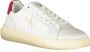 Calvin Klein Sportieve witte vetersneakers met print White Heren - Thumbnail 8