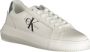 Calvin Klein Witte polyester sneakers met veters contrastdetails print logo White Dames - Thumbnail 11