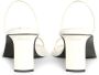 Calvin Klein Leren Twee-band Sandalen Beige Model - Thumbnail 5