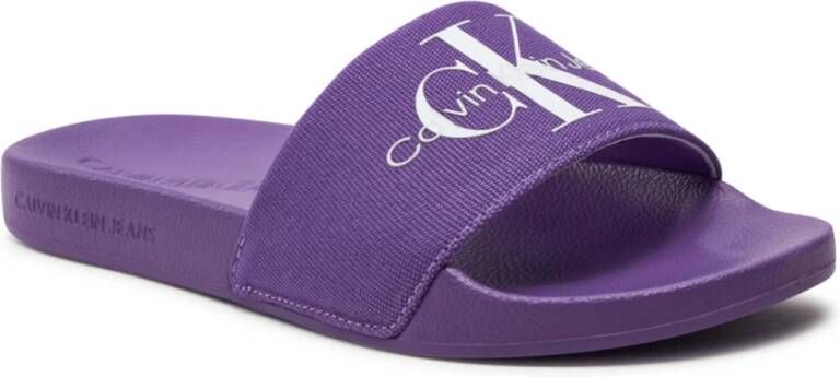 Calvin Klein Sliders Purple Dames