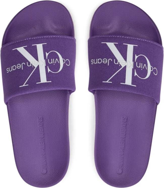 Calvin Klein Sliders Purple Dames