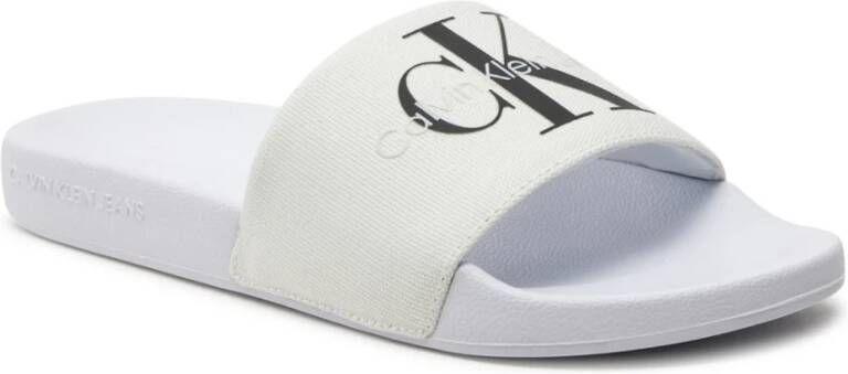 Calvin Klein Sliders White Dames