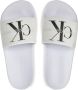 Calvin Klein Jeans Monogram Slide Sandalen Lente Zomer Collectie White Dames - Thumbnail 6