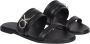 Calvin Klein Almond Slide Dames Leren Sliders Black Dames - Thumbnail 4