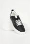 Calvin Klein Zwarte Leren Sneakers Black Heren - Thumbnail 4