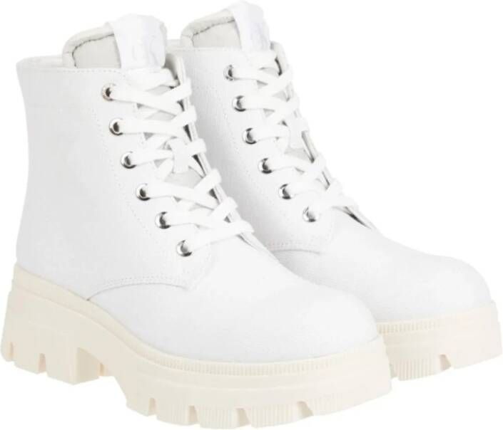 Calvin Klein Sneakers van Gerecycled Katoen White Dames