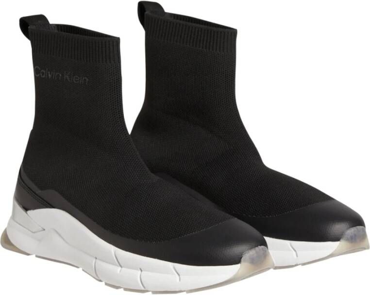 Calvin Klein sock boot knit Zwart Dames