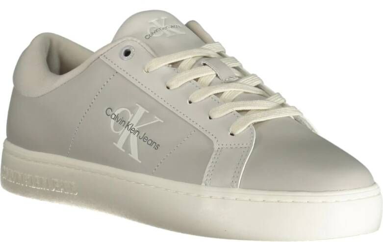 Calvin Klein Sportieve Grijze Veterschoenen met Logoprint Gray Heren