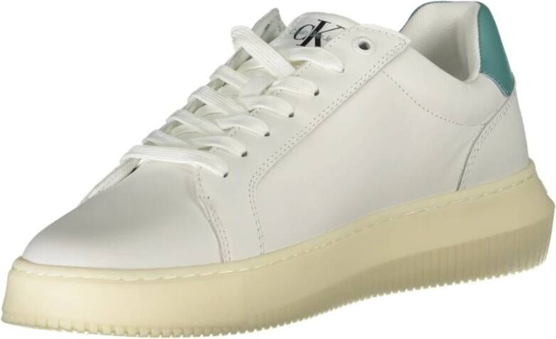 Calvin Klein Sportieve witte sneakers met printdetails White Heren
