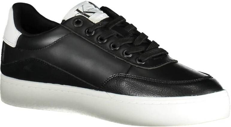 Calvin Klein Sportieve zwarte damessneakers met contrastdetails Black Dames