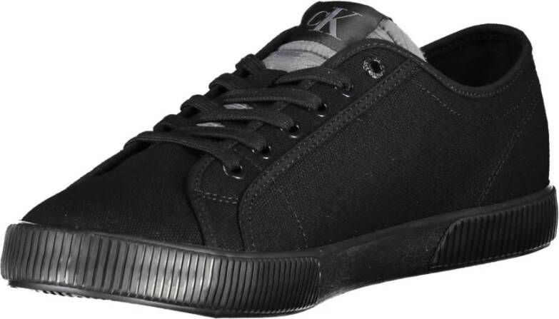 Calvin Klein Sportieve Zwarte Veterschoenen met Logo Black Heren