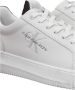 Calvin Klein Witte polyester sneakers met veters print contrastdetails logo White Heren - Thumbnail 4