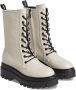 Calvin Klein Beige Leren Flatform Mid Lace-Up Laarzen Beige Dames - Thumbnail 10