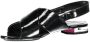 Calvin Klein Platte Gekruiste Voorkant Logo Sandaal Zwart Black Dames - Thumbnail 3
