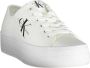 Calvin Klein Jeans Witte Casual Canvas Sneakers voor Dames White Dames - Thumbnail 10