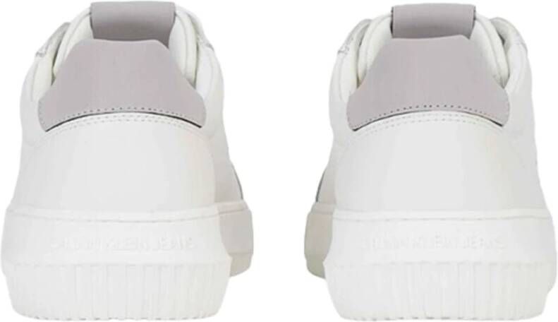 Calvin Klein Witte Chunky Cupsole Veterschoenen voor Heren Wit Heren