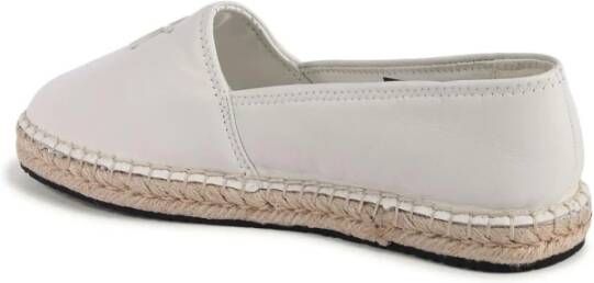 Calvin Klein Witte leren espadrilles met gedetailleerd ontwerp
