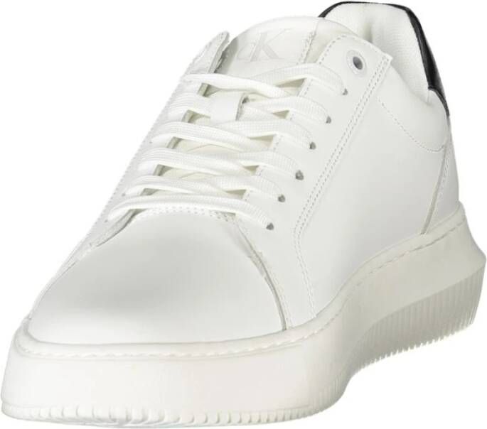 Calvin Klein Witte Leren Heren Sneaker