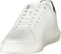 Calvin Klein Jeans Witte Leren Sneakers Vetersluiting Stijl - Thumbnail 3