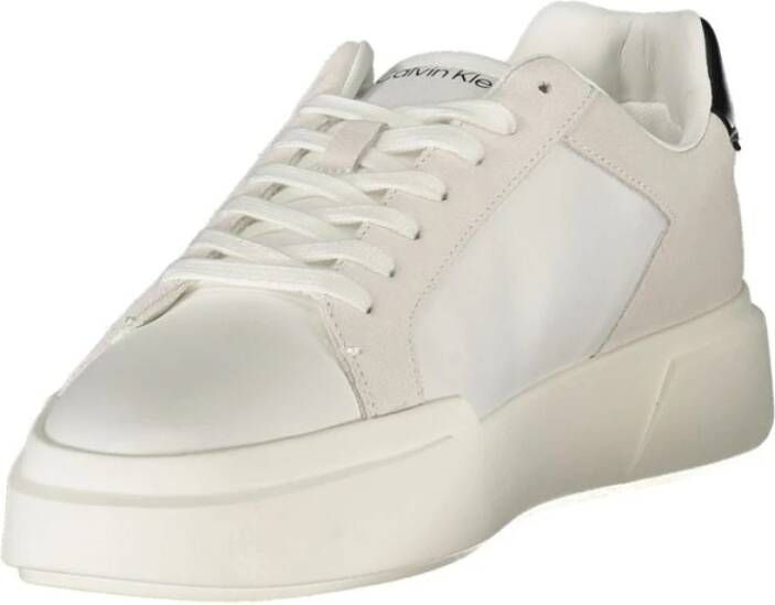 Calvin Klein Witte leren heren sneaker