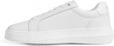 Calvin Klein Witte Leren Lage Sneakers White Heren