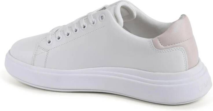Calvin Klein Witte Leren Platform Sneaker