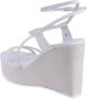 Calvin Klein Witte leren sleehak sandalen - Thumbnail 2
