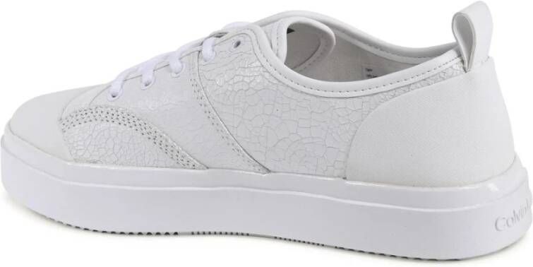 Calvin Klein Witte Leren Sneaker Premium Details
