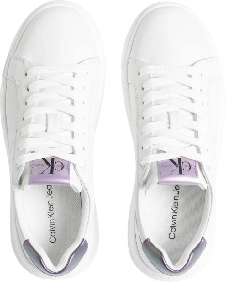 Calvin Klein Witte Leren Sneakers Productie White Dames