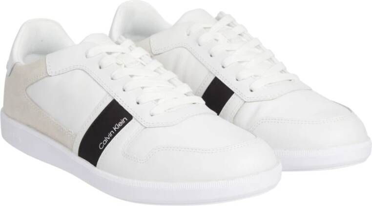 Calvin Klein Witte Leren Sneakers White Heren