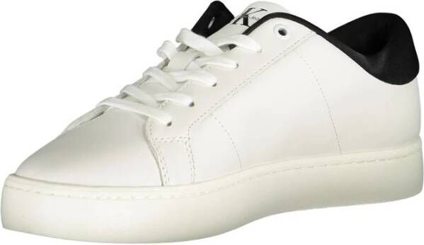 Calvin Klein Witte Polyester Sneaker met Contrastdetails