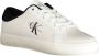Calvin Klein Witte polyester sneakers met veters contrastdetails print logo White Dames - Thumbnail 11