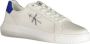 Calvin Klein Witte polyester sneakers met veters print contrastdetails logo White Heren - Thumbnail 9
