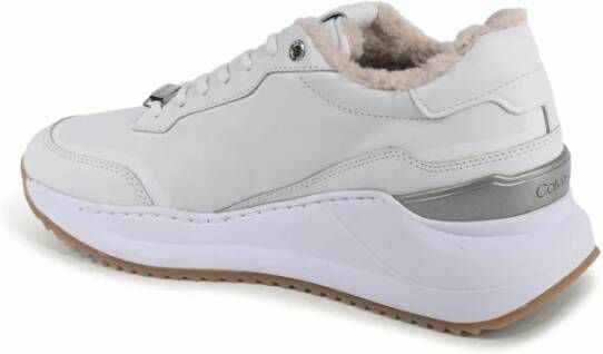 Calvin Klein Witte Shearling-gevoerde Casual Sneakers